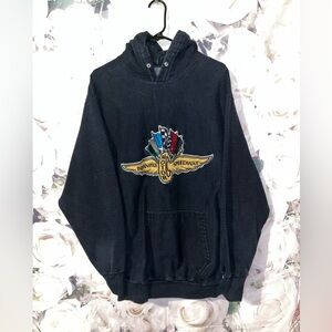 Vintage Indy 500 INDIANAPOLIS MOTOR SPEEDWAY Racing NASCAR Hoodie Large Thick